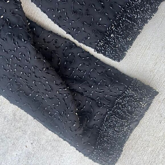 Vintage‎ Laurence Kazar Black beaded Cardigan Size XL - Picture 4 of 6